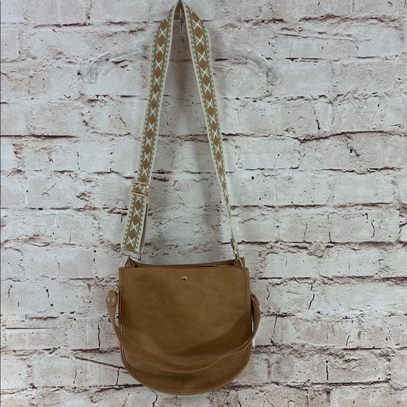 Ah•Dorned Vegan Leather Messenger Bag with Two Straps - Picture 1 of 8